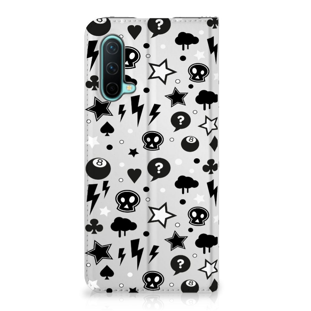 Mobiel BookCase OnePlus Nord CE 5G Silver Punk - B2C Telecom