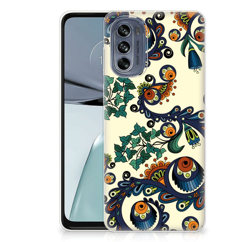 Siliconen Hoesje Motorola Moto G62 5G Barok Flower B2C Telecom