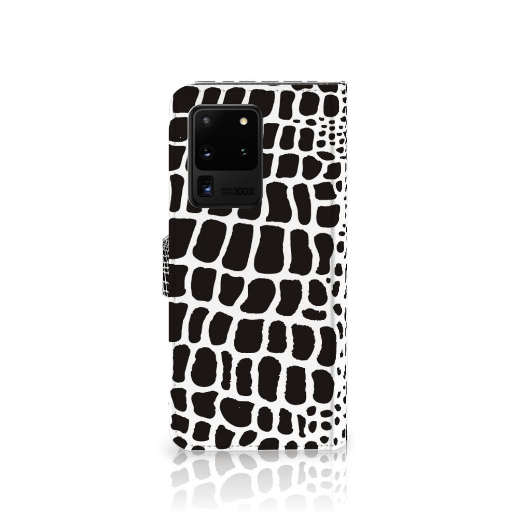 Samsung Galaxy S20 Ultra Telefoonhoesje met Pasjes Slangenprint