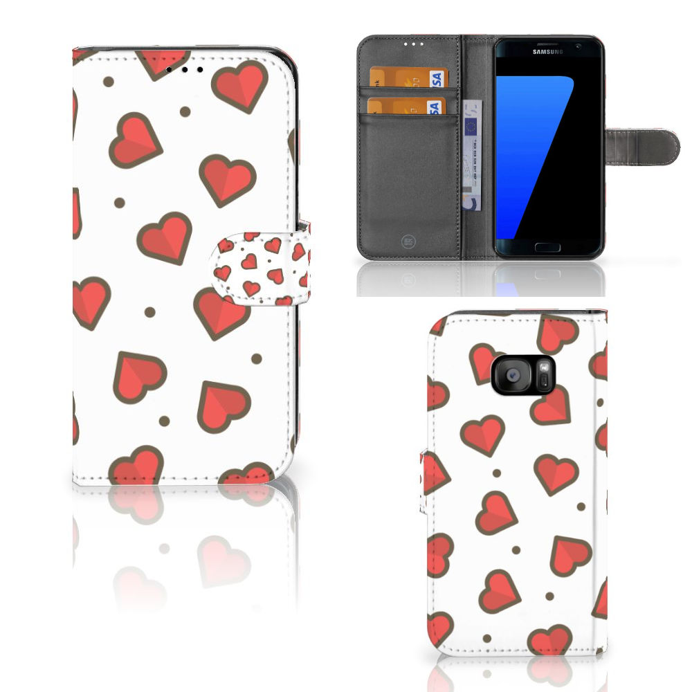 Samsung Galaxy S7 Edge Telefoon Hoesje Hearts