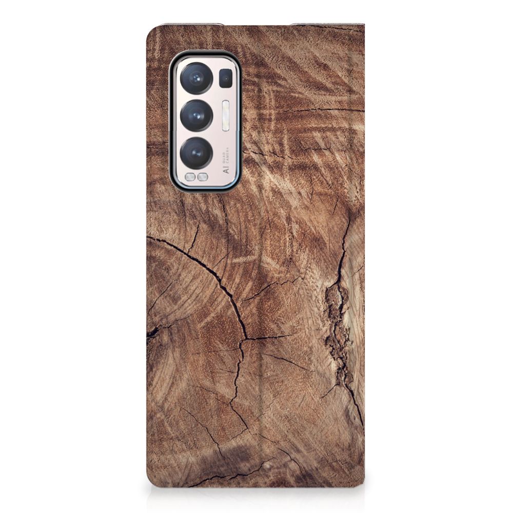 OPPO Find X3 Neo Book Wallet Case Tree Trunk - B2C Telecom