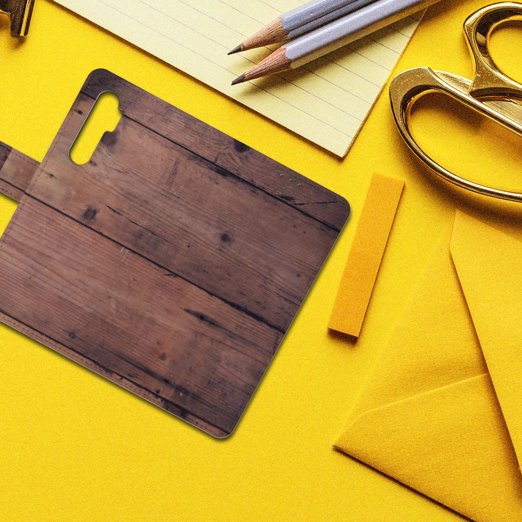 Xiaomi Mi Note 10 Lite Book Style Case Old Wood