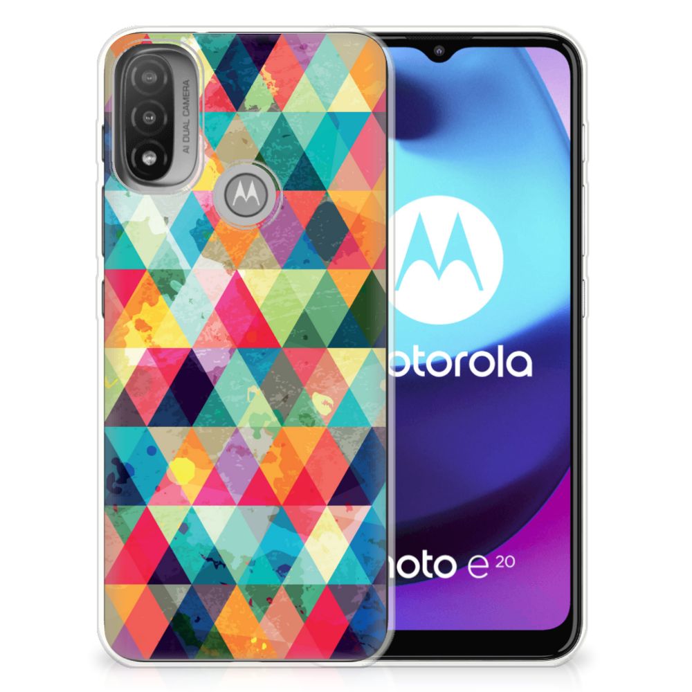 Motorola Moto E20 | E40 TPU bumper Geruit