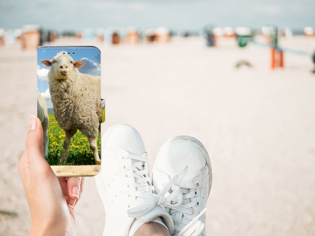 Samsung Galaxy S9 Telefoonhoesje met Pasjes Schaap en Lammetje