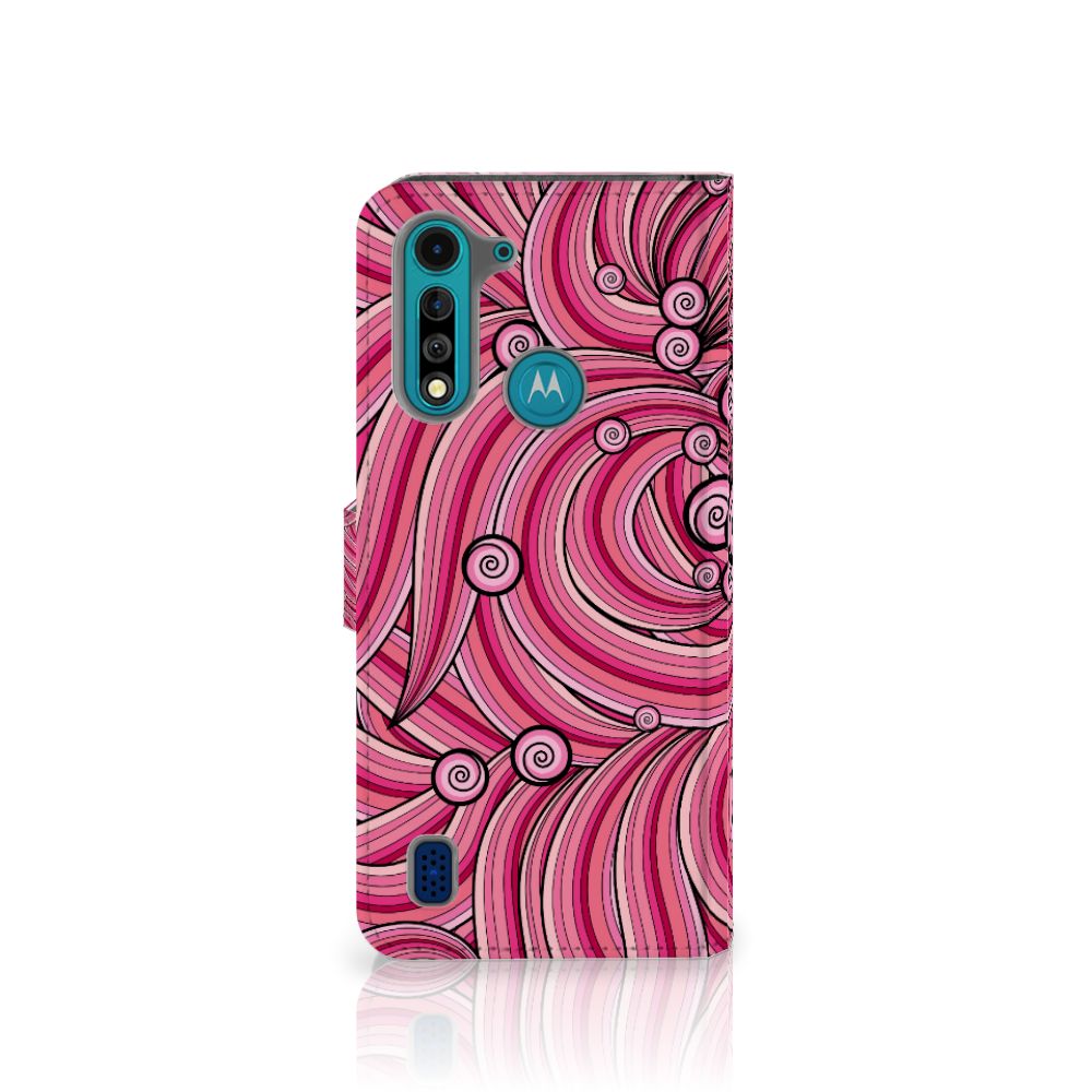 Motorola G8 Power Lite Hoesje Swirl Pink