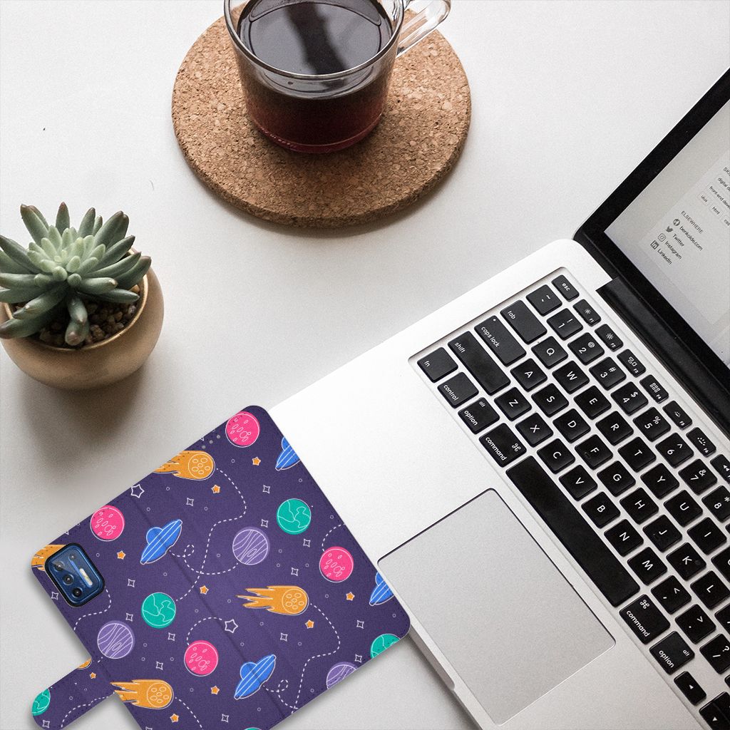 Motorola Moto G9 Plus Wallet Case met Pasjes Space