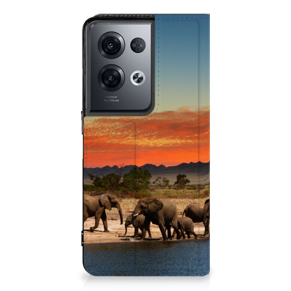 OPPO Reno8 Pro Hoesje maken Olifanten - B2C Telecom