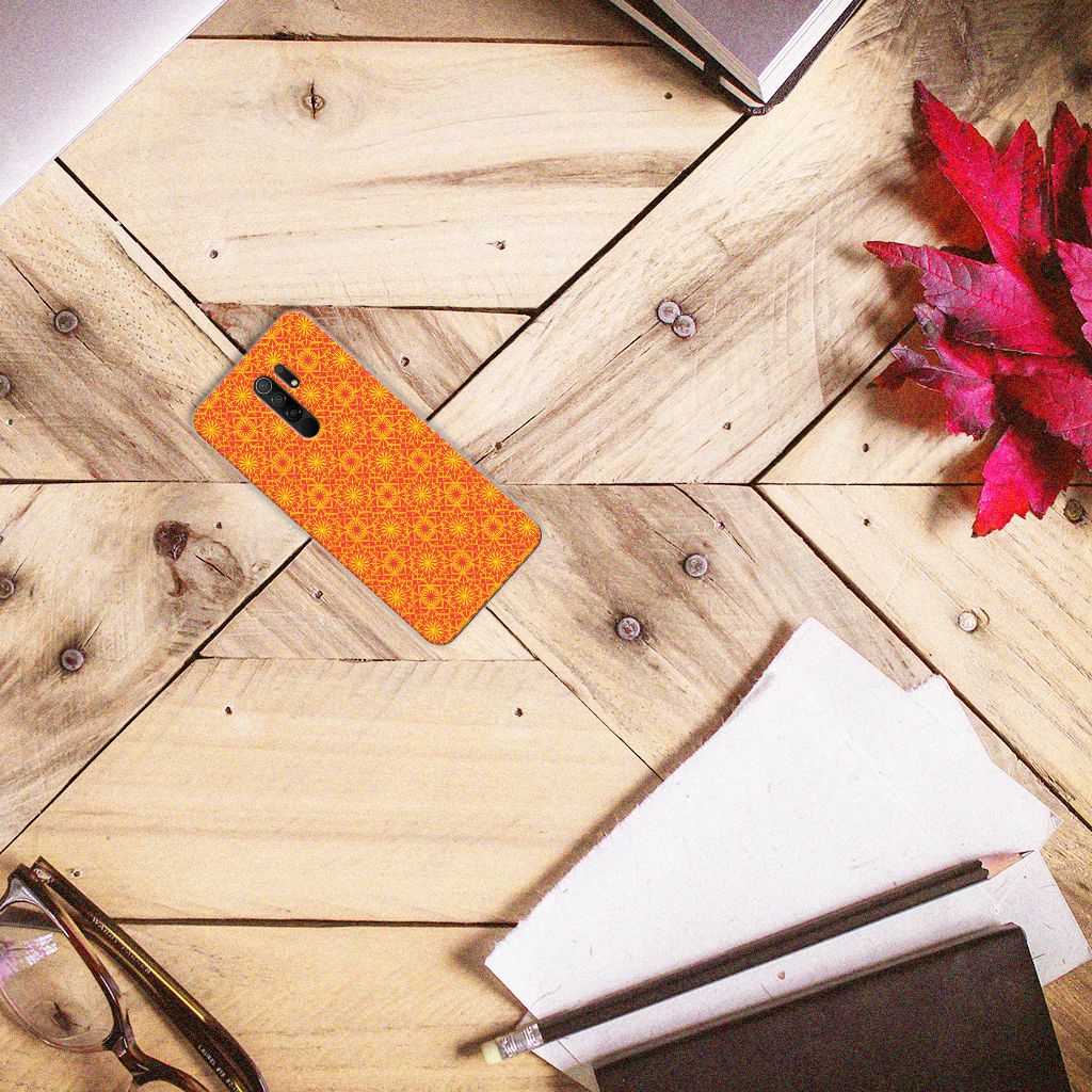 Xiaomi Redmi 9 TPU bumper Batik Oranje B2C Telecom
