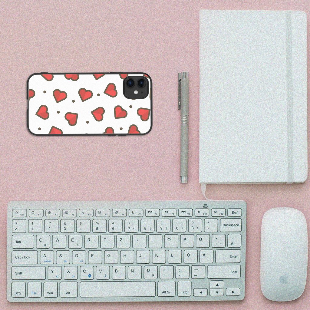iPhone 11 Back Case Hearts B2C Telecom