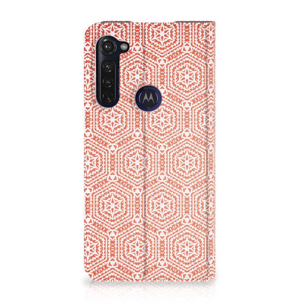 Motorola Moto G Pro Hoesje met Magneet Pattern Orange - B2C Telecom