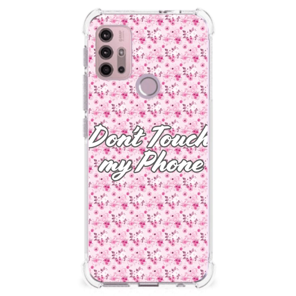 Motorola Moto G30 | G20 | G10 Anti Shock Case Flowers Pink DTMP