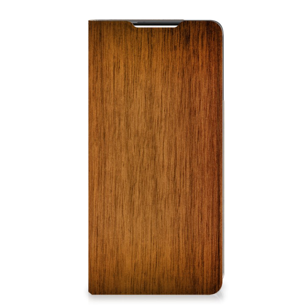 Samsung Galaxy S21 Plus Book Wallet Case Donker Hout - B2C Telecom