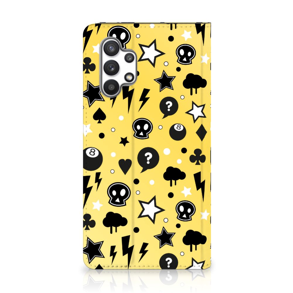 Mobiel BookCase Samsung Galaxy A32 4G | A32 5G Enterprise Editie Punk Geel - B2C Telecom
