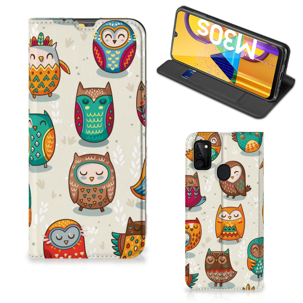 Samsung Galaxy M30s | M21 Hoesje maken Vrolijke Uilen - B2C Telecom
