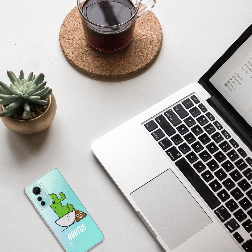 Xiaomi 12 Lite Telefoonhoesje met Naam Cactus Poo B2C Telecom