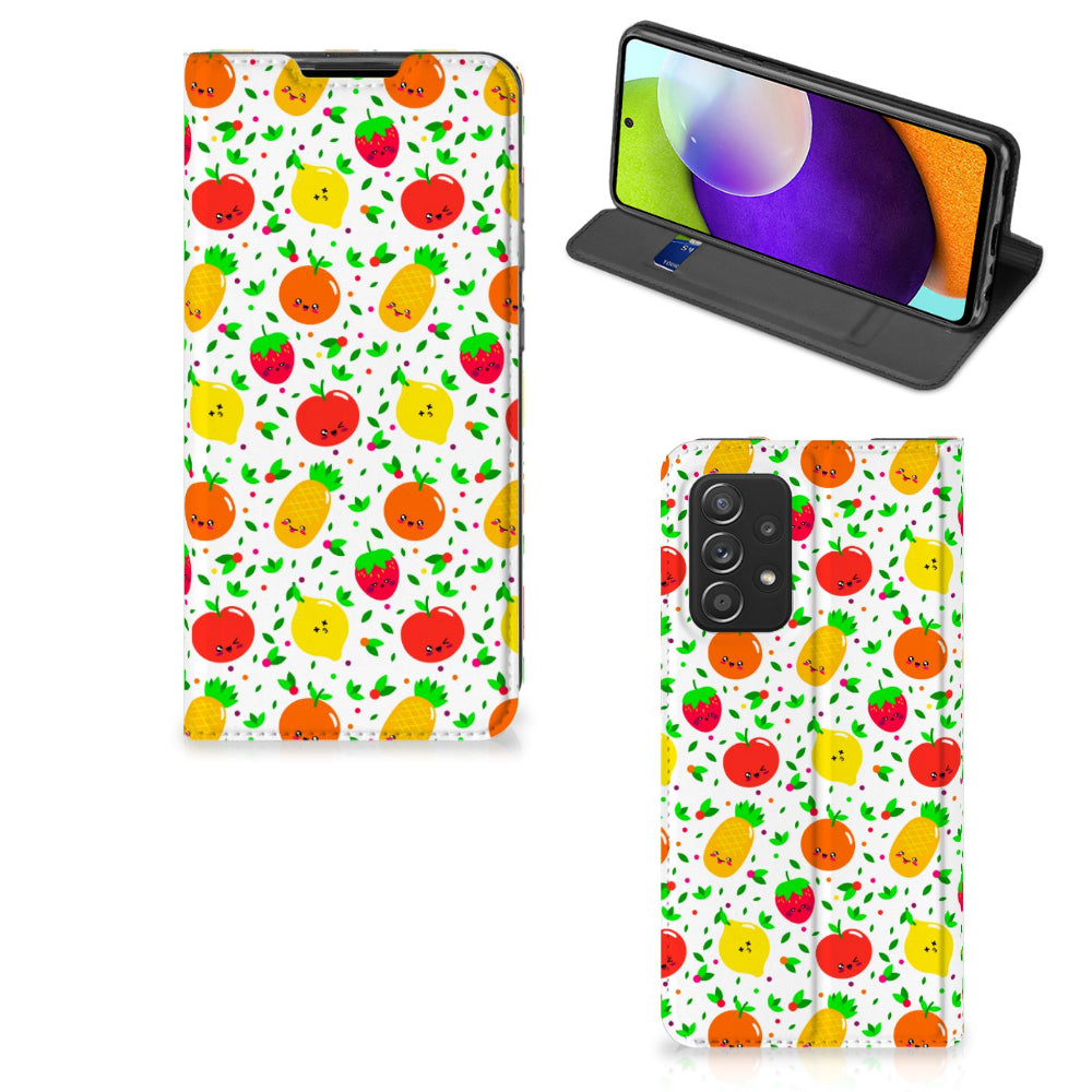 Samsung Galaxy A52 Flip Style Cover Fruits