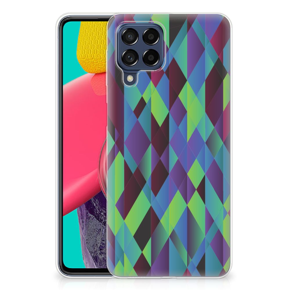 Samsung Galaxy M53 TPU Hoesje Abstract Green Blue B2C Telecom