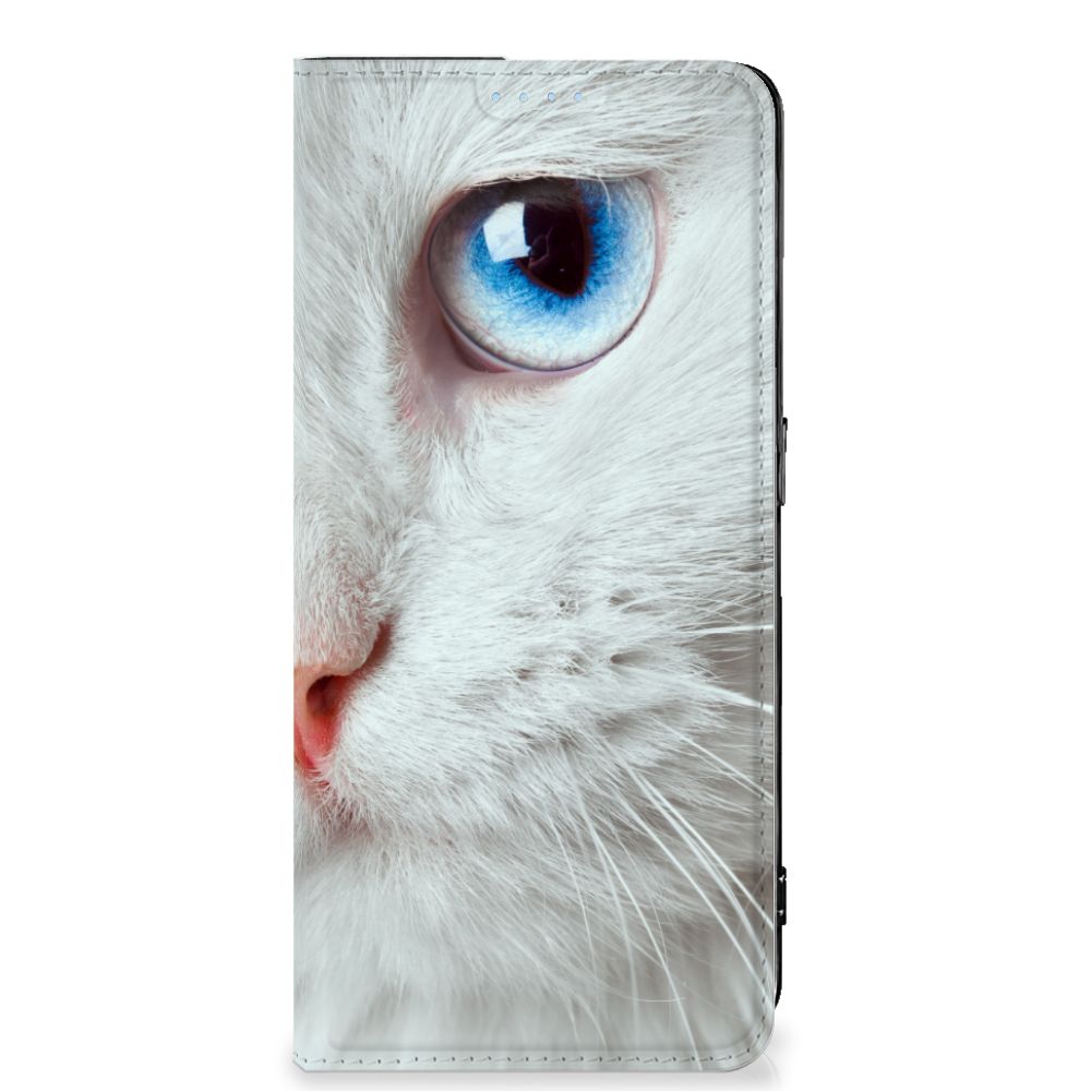 OPPO Reno8 Pro Hoesje maken Witte Kat - B2C Telecom