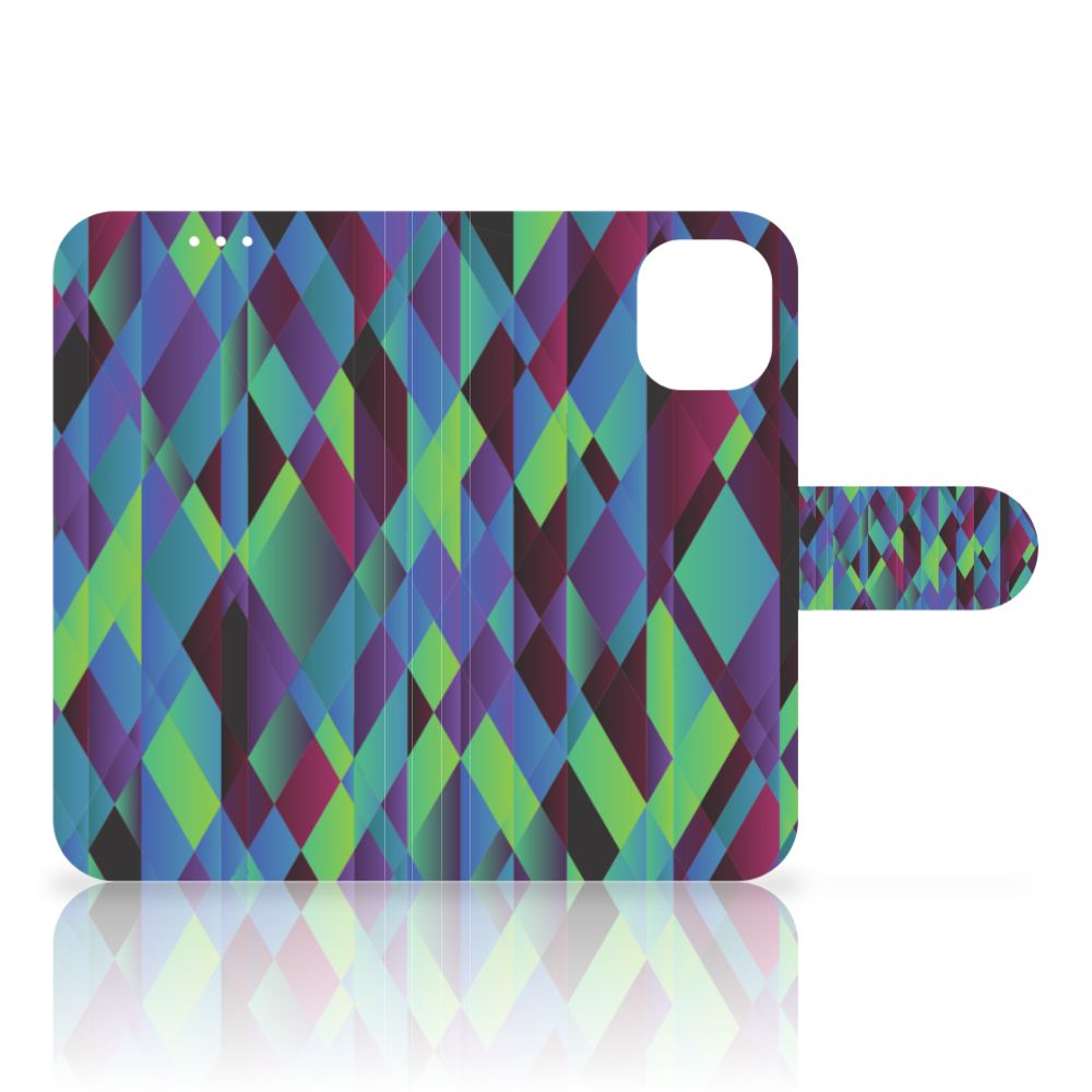 Apple iPhone 12 Mini Book Case Abstract Green Blue