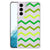 Samsung Galaxy S22 Doorzichtige Silicone Hoesje Zigzag Groen B2C Telecom