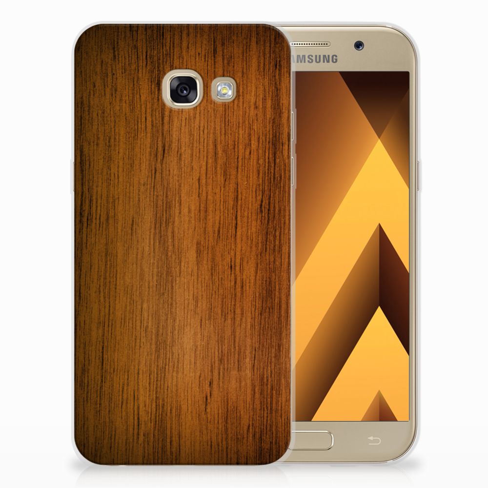 Samsung Galaxy A5 2017 Bumper Hoesje Donker Hout