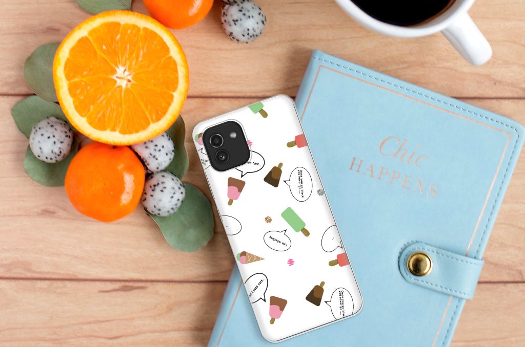 Samsung Galaxy A03 Siliconen Case IJsjes B2C Telecom