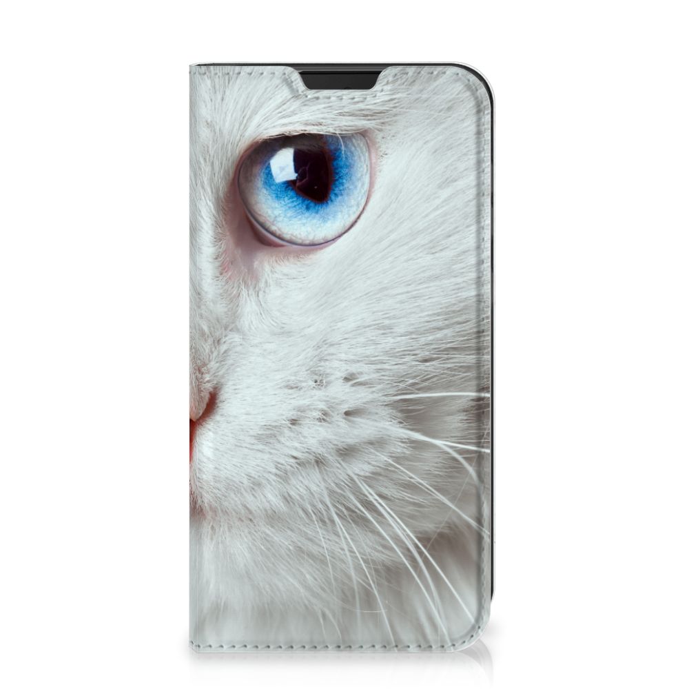Samsung Galaxy Xcover 5 Hoesje maken Witte Kat - B2C Telecom