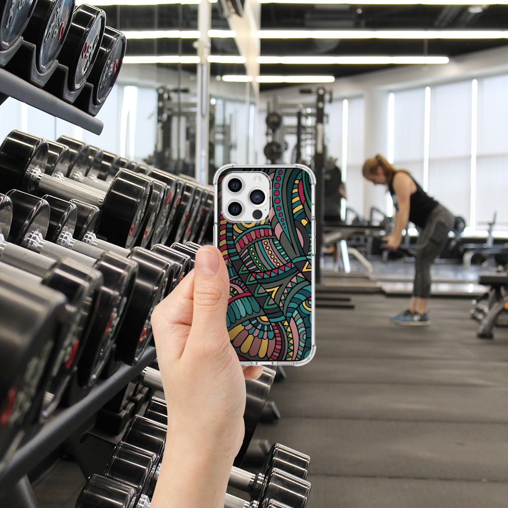 Apple iPhone 13 Pro Doorzichtige Silicone Hoesje Aztec B2C Telecom
