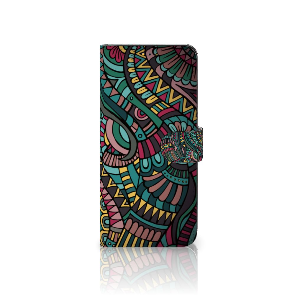Samsung Galaxy A14 5G Telefoon Hoesje Aztec met kleurrijk en artistiek design.