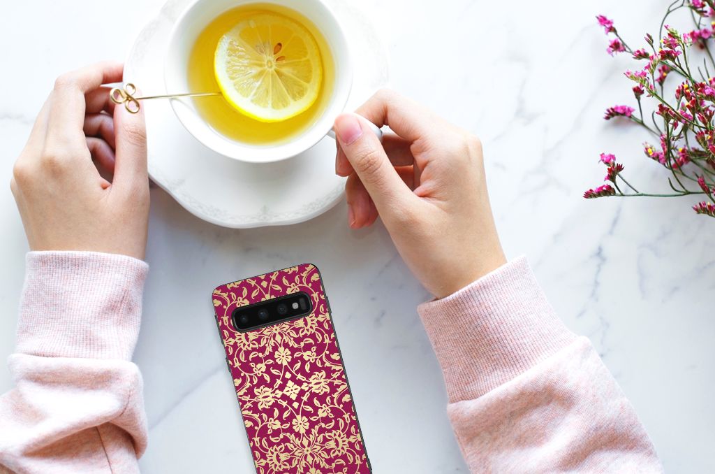 Hoesje TPU Samsung Galaxy S10 Barok Pink B2C Telecom