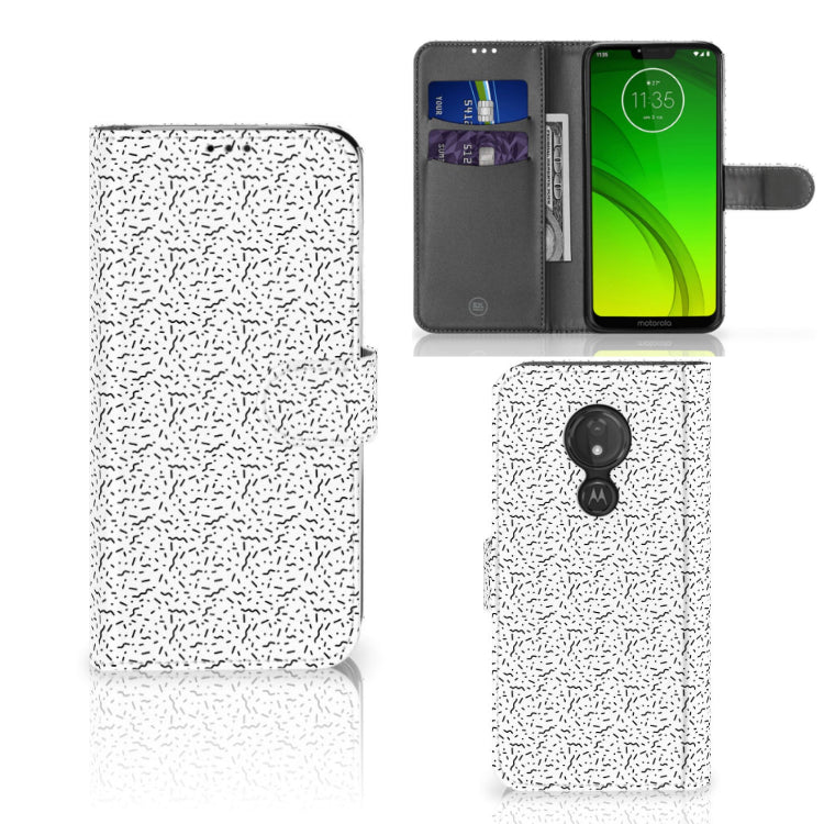 Motorola Moto G7 Power Telefoon Hoesje Stripes Dots