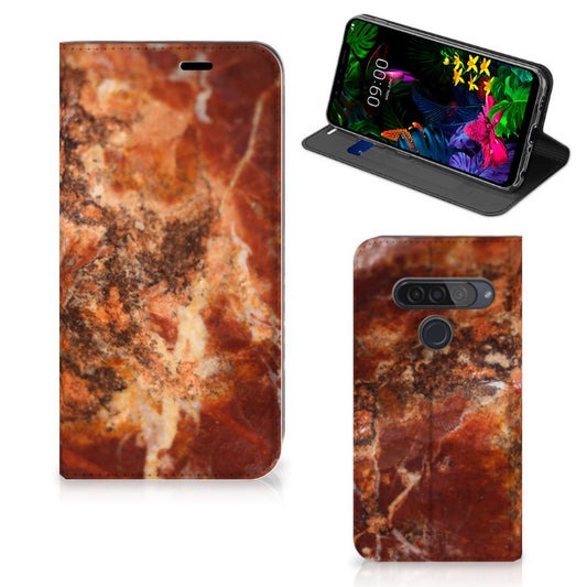 LG G8s Thinq Standcase Marmer Bruin