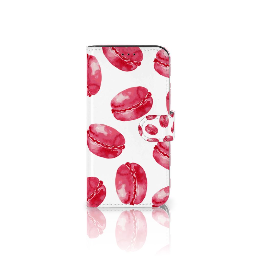 iPhone 13 Pro Book Cover Pink Macarons