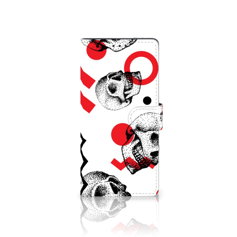 Telefoonhoesje met Naam Samsung Galaxy A02s | M02s Skull Red