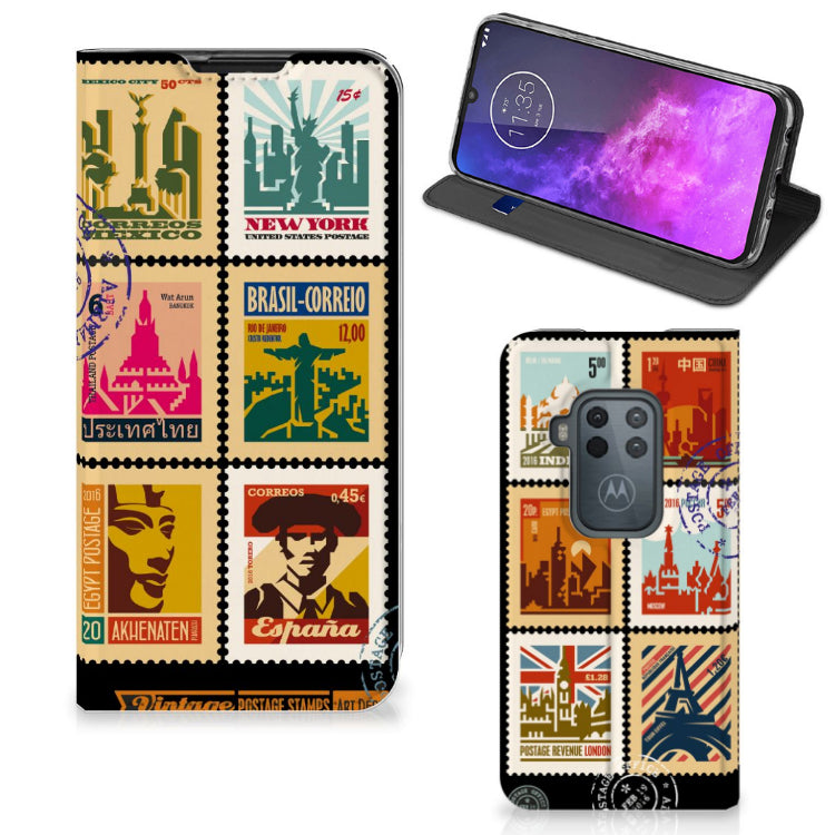 Motorola One Zoom Book Cover Postzegels