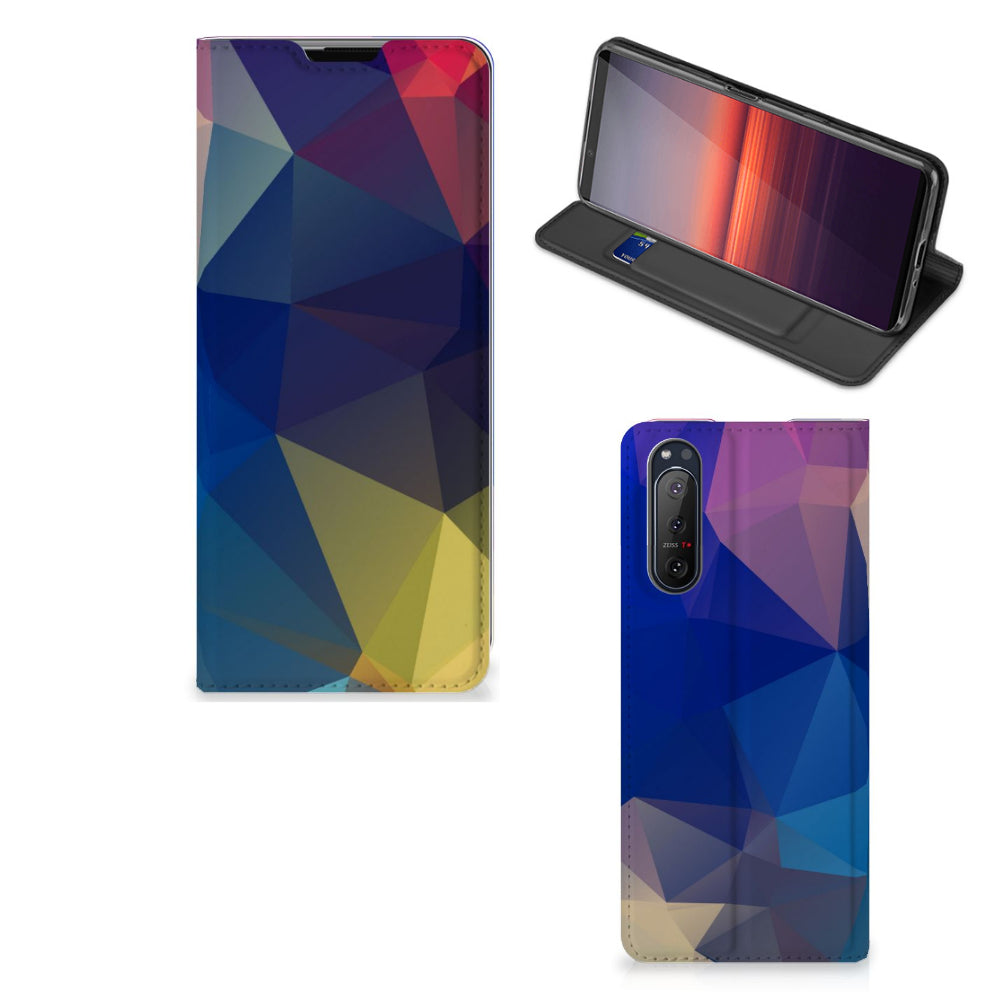 Sony Xperia 5 II Stand Case Polygon Dark