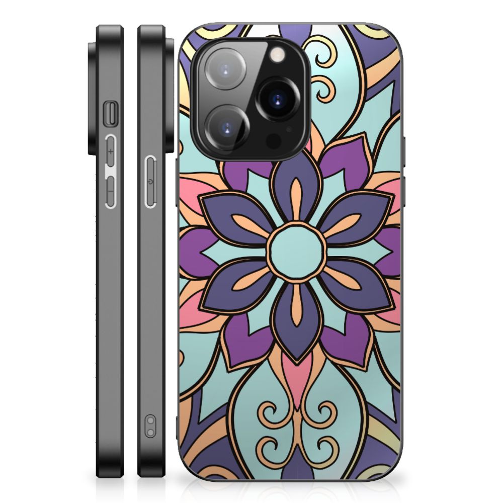 iPhone 14 Pro Bloemen Hoesje Purple Flower B2C Telecom