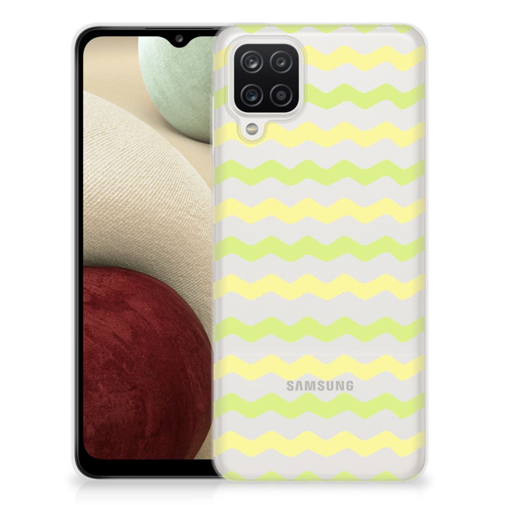 Samsung Galaxy A12 TPU bumper Waves Yellow