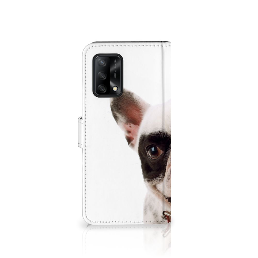 OPPO A74 4G Telefoonhoesje met Pasjes Franse Bulldog