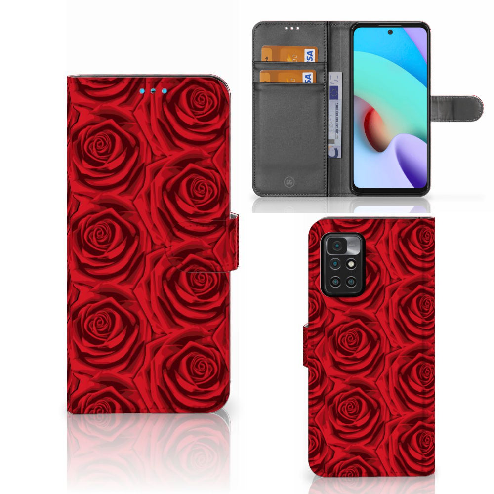 Xiaomi Redmi 10 Hoesje Red Roses