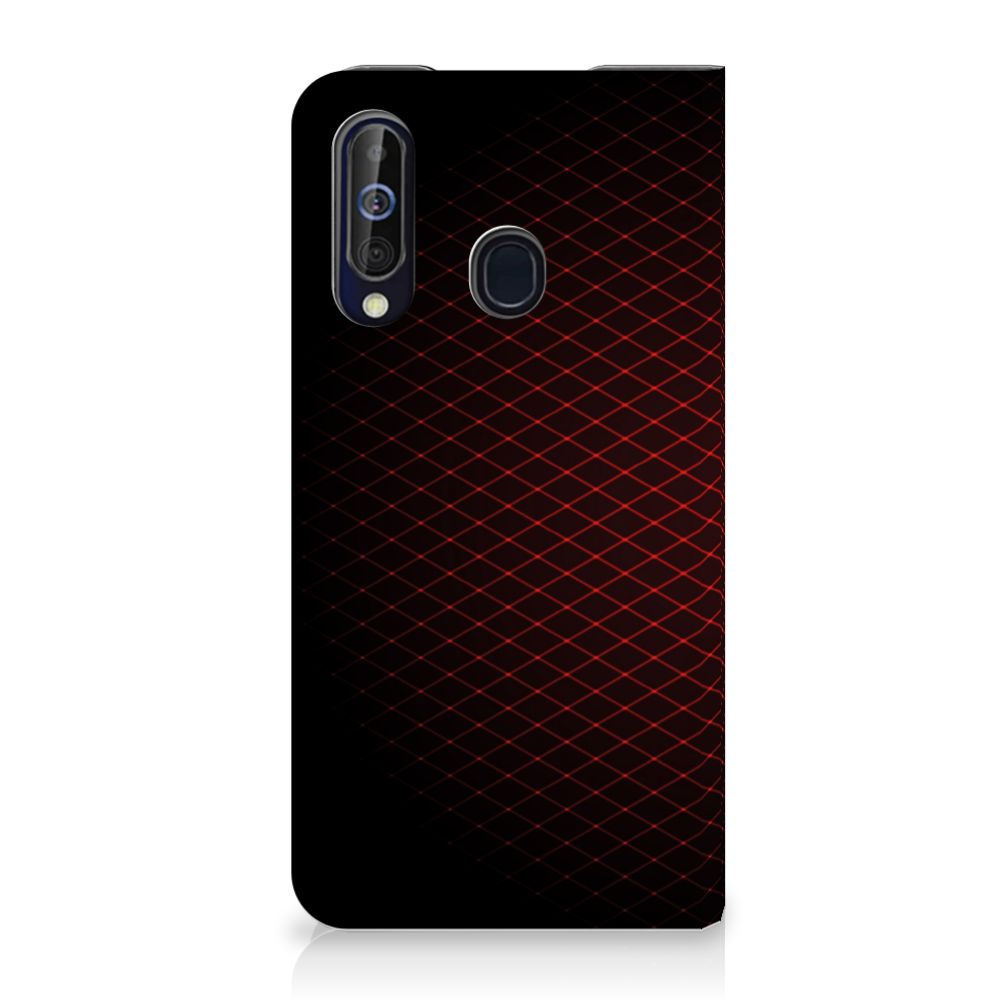 Samsung Galaxy A60 Hoesje met Magneet Geruit Rood