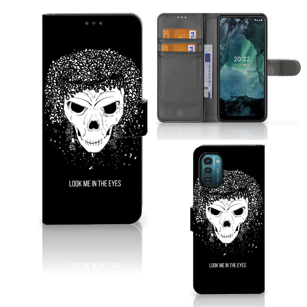 Telefoonhoesje met Naam Nokia G11 | G21 Skull Hair