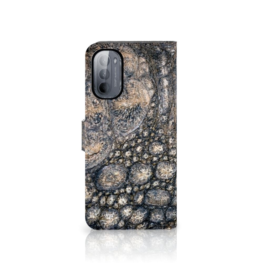 Motorola Moto G31 | G41 Telefoonhoesje met Pasjes Krokodillenprint