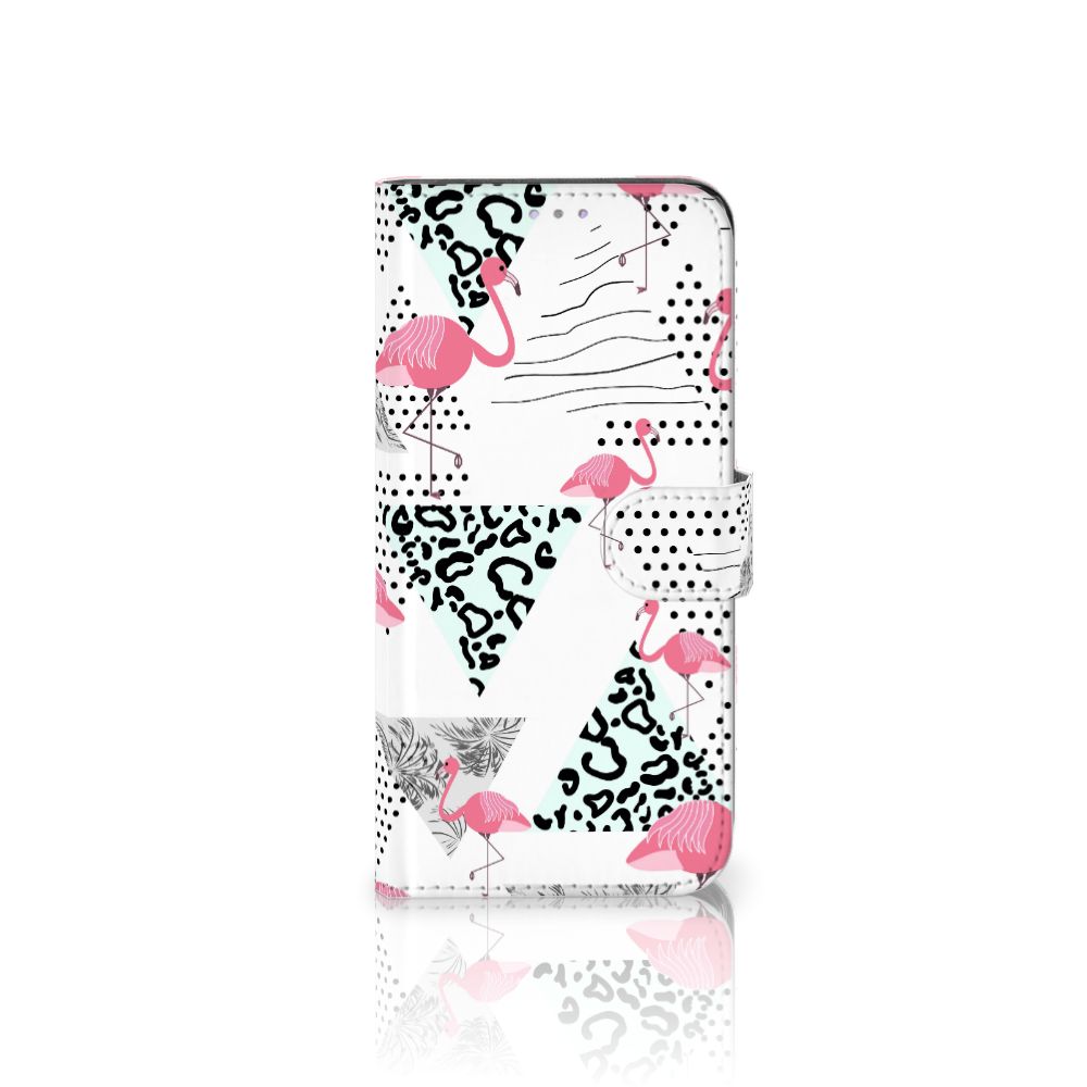 Samsung Galaxy A31 Telefoonhoesje met Pasjes Flamingo Triangle