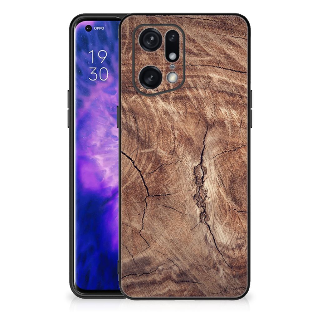 OPPO Find X5 Pro Houten Print Telefoonhoesje Tree Trunk