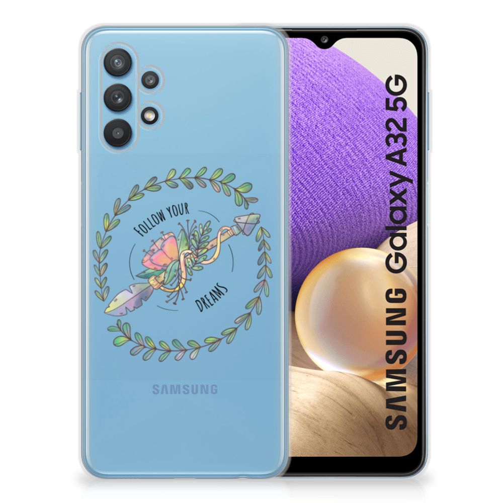 Samsung Galaxy A32 5G Telefoonhoesje met Naam Boho Dreams B2C Telecom
