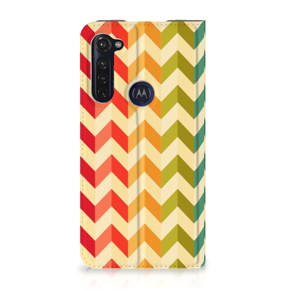 Motorola Moto G Pro Hoesje met Magneet Zigzag Multi Color - B2C Telecom