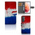 Samsung Galaxy S21 Bookstyle Case Nederland met artistiek ontwerp van de Nederlandse vlag en pasjeshouders.