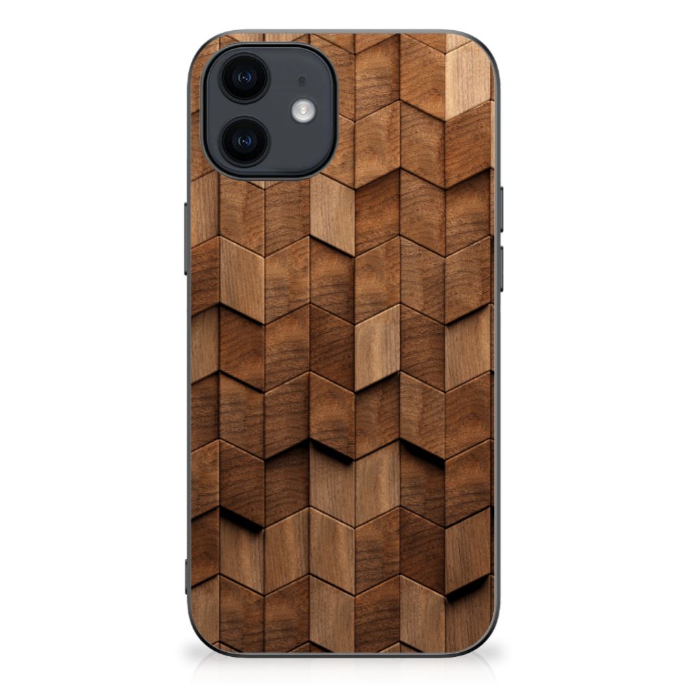 Grip Case voor iPhone 12 Pro | 12 (6.1") Wooden Cubes