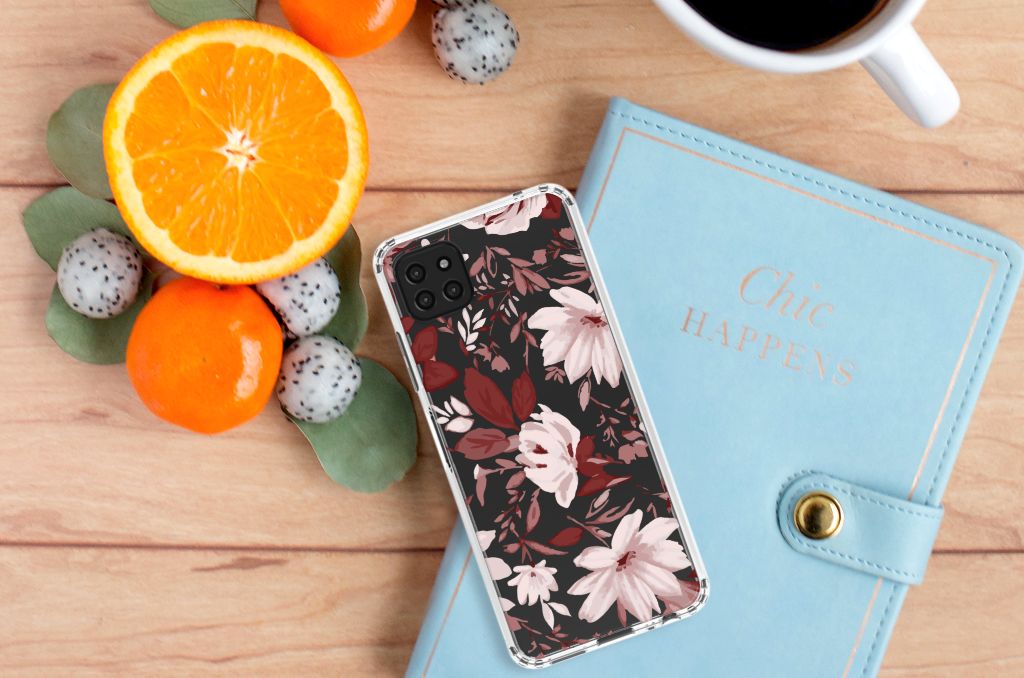 Back Cover Samsung Galaxy A22 5G Watercolor Flowers B2C Telecom